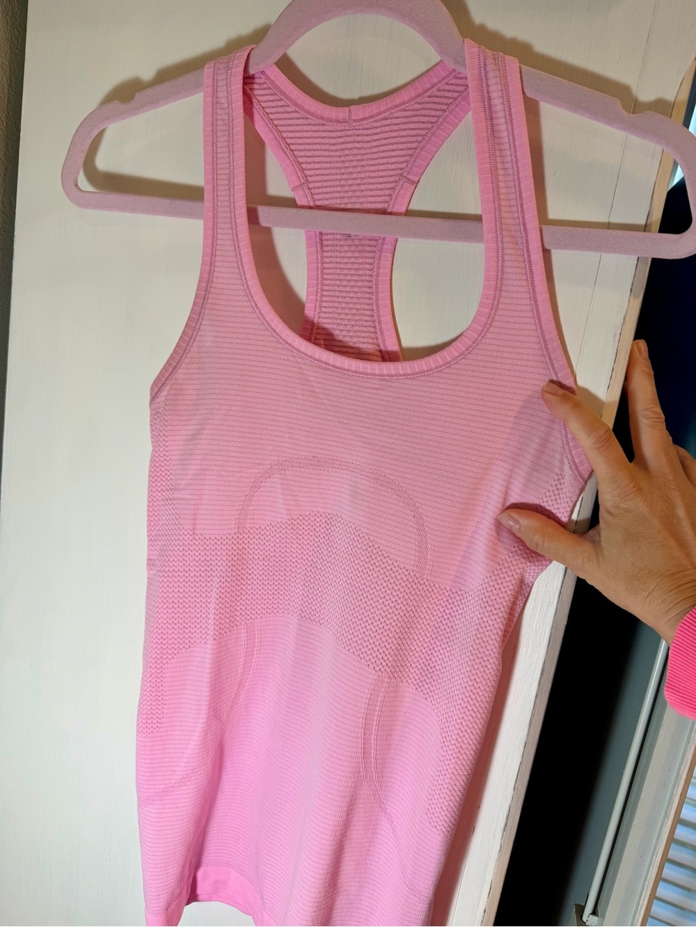 Lululemon Swiftly Tech Racerback top, size 2! Light pink!